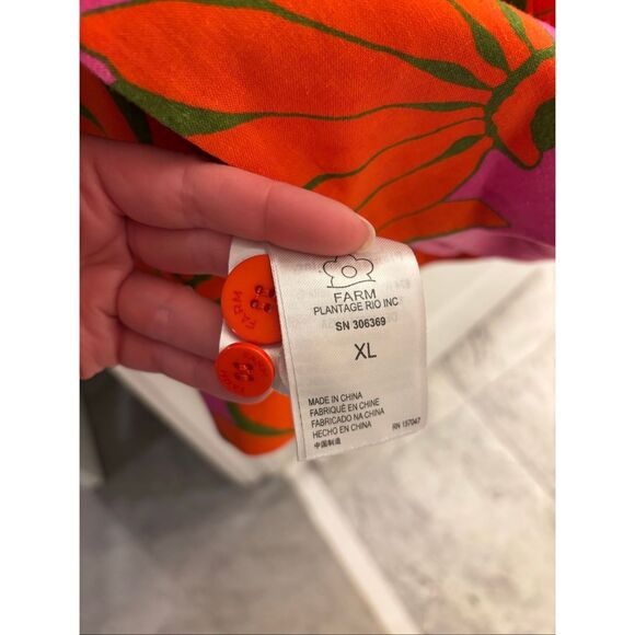 NWOT FARM RIO Copacabana Notched-Lapel Linen-Blend Blazer, XL $268 G45 - Picture 10 of 12